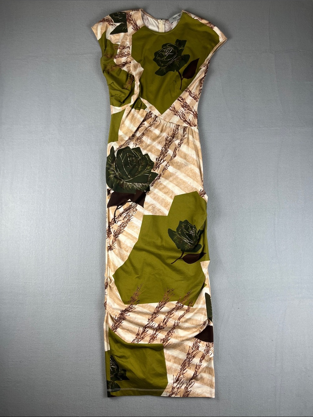 Rachel Comey Green Floral/Light Brown Midi New Delirium Dress
Size: 2